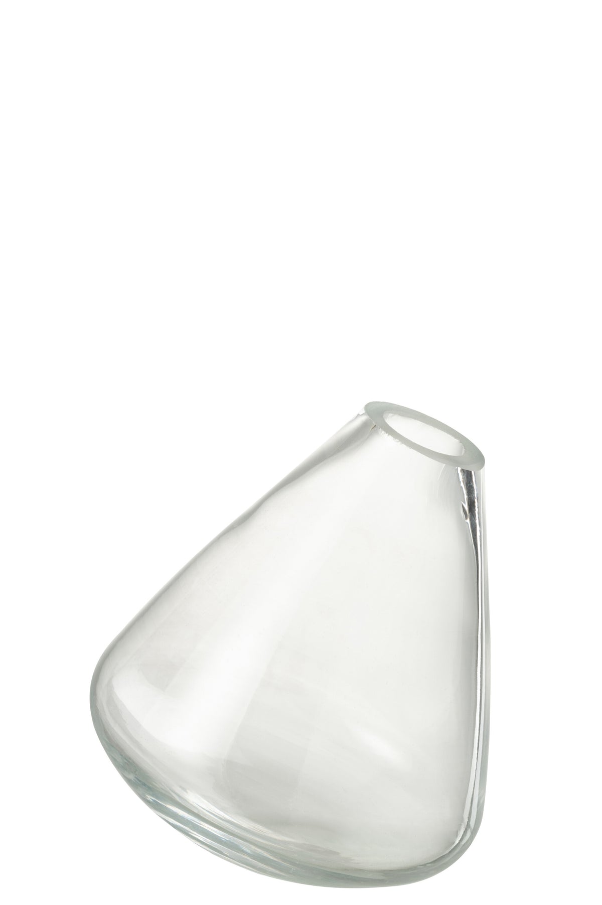 J-Line vaas Topaz - glas - transparant - 13.5 cm hoog