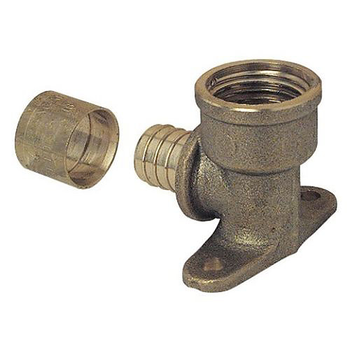 Coude avec base de fixation D20 1/2'' - GARIS - 2318-20-15