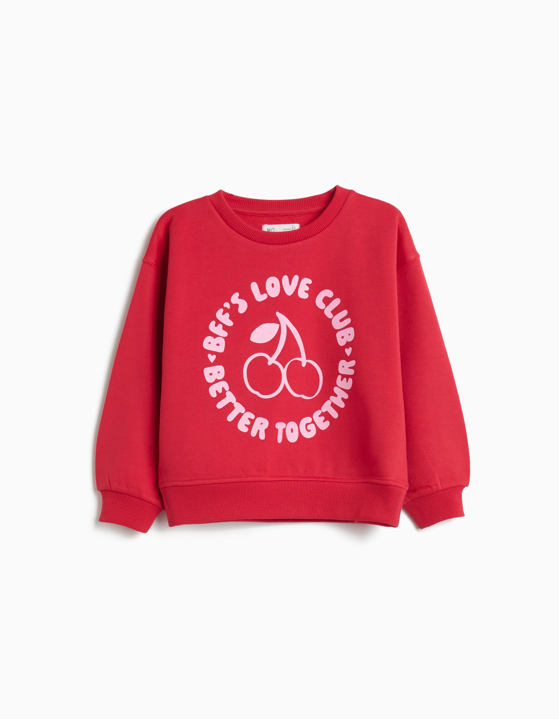 Sweatshirt de Felpa, Menina, Vermelho