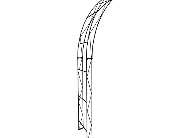 Arche de jardin HANNAH - 180 cm revêtement en poudre noir