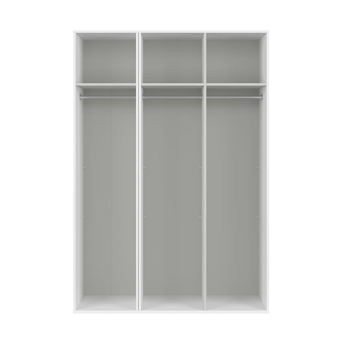 - Armoire 3 portes L150 x H218 cm stratifiés blanc
