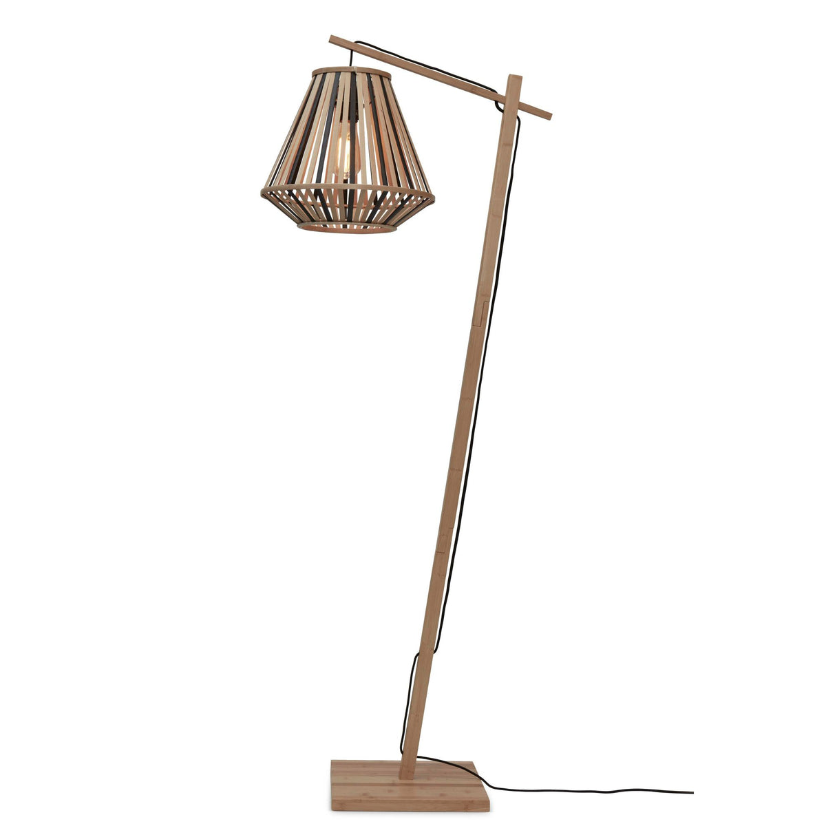 GOOD&MOJO vloerlamp Merapi - bruin - Ø30cm