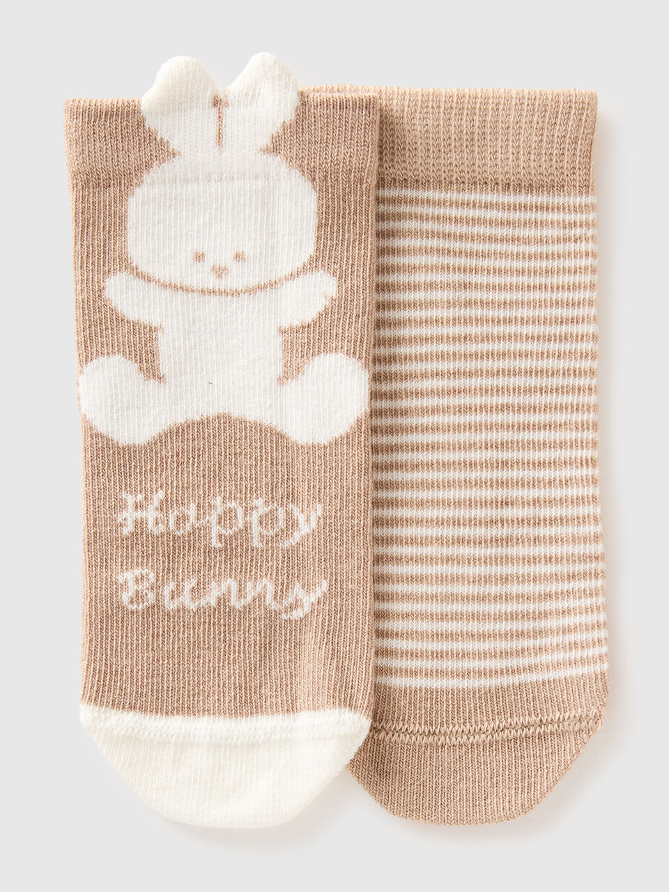 Set of socks with stripes and bunny