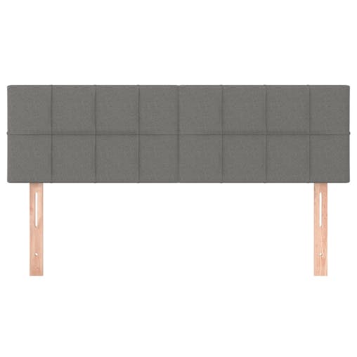 NNEVL Headboards 2 pcs Dark Grey 72x5x78/88 cm Fabric