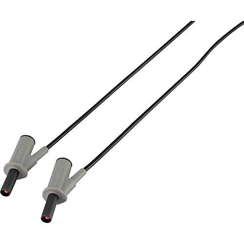 Cordon de mesure de sécurité MSB-501, 4 mm banane mâle - 4 mm banane mâle, 10 A, accessoire de mesure pour électricien, lot de 1.
