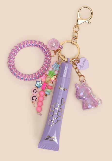 Womens Purple Grape Fruit Lip Gloss Bag Charm
