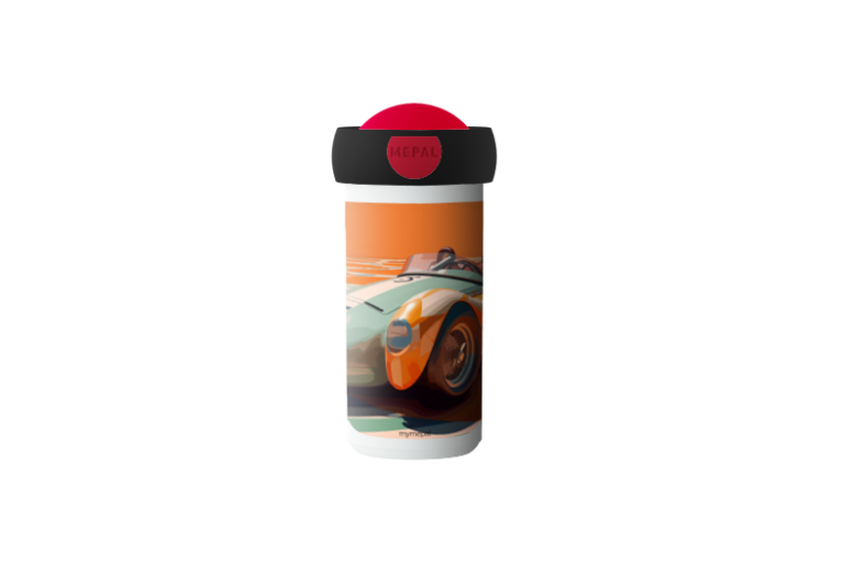 Ontwerp je eigen schoolbeker - Raceauto