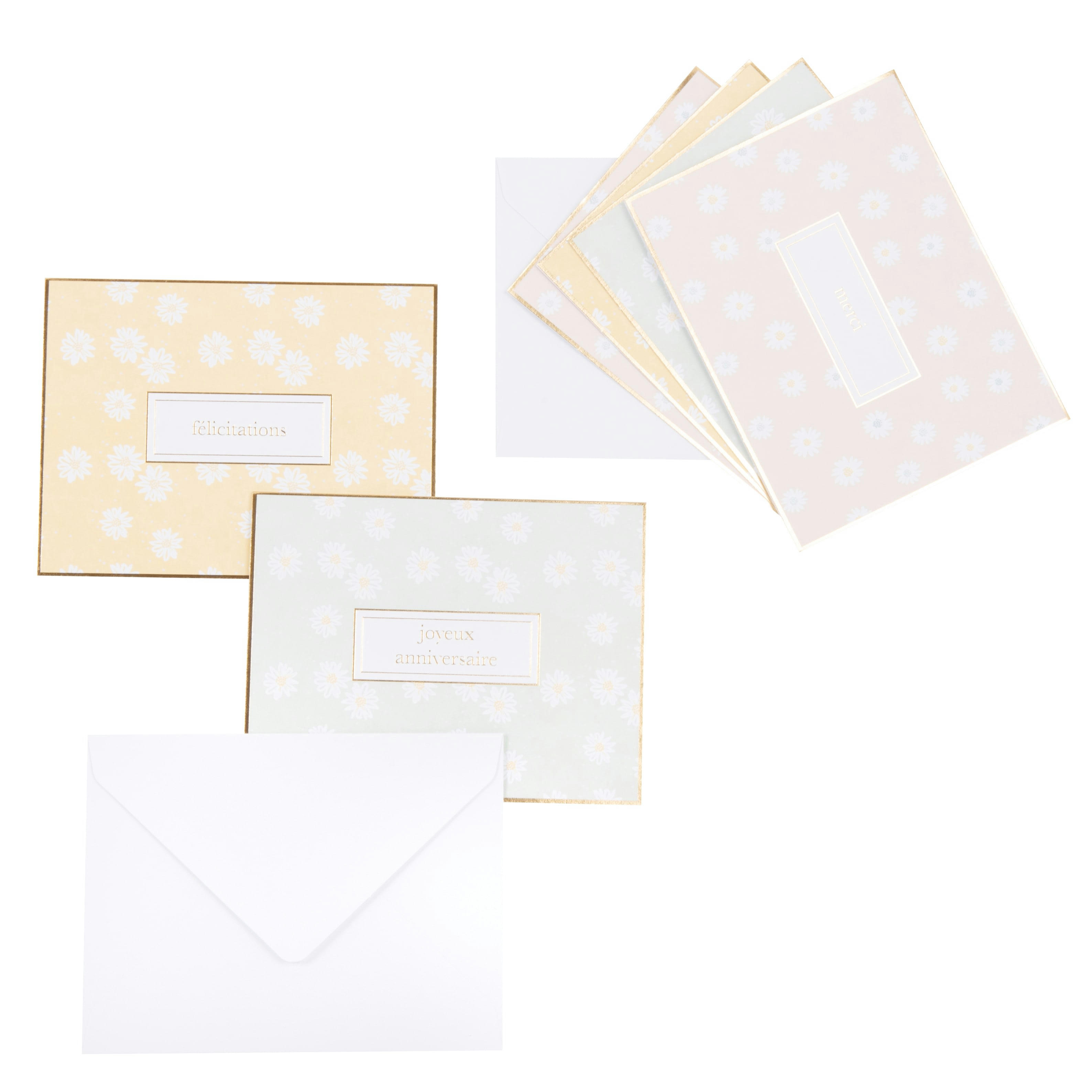 DAISY - Cartes inscription multicolores (x6)