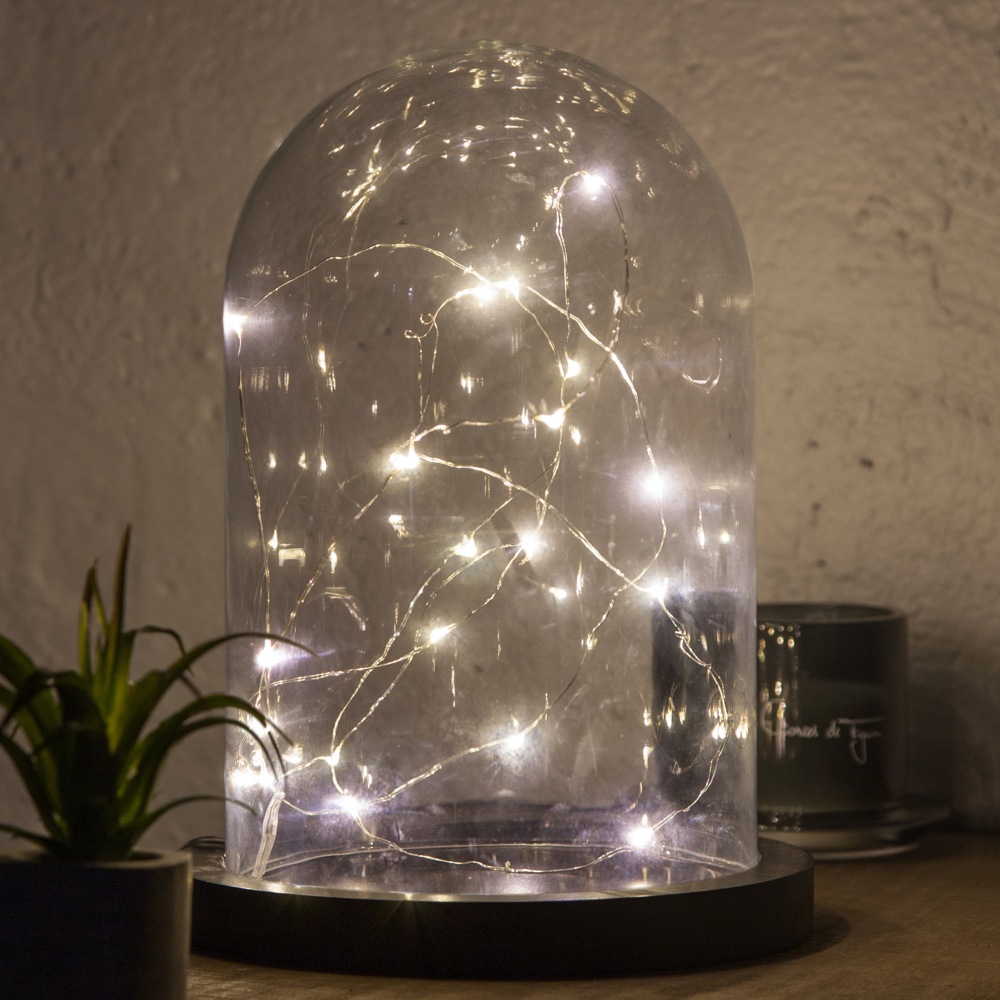 Grinalda com 20 microleds branco quente 240cm