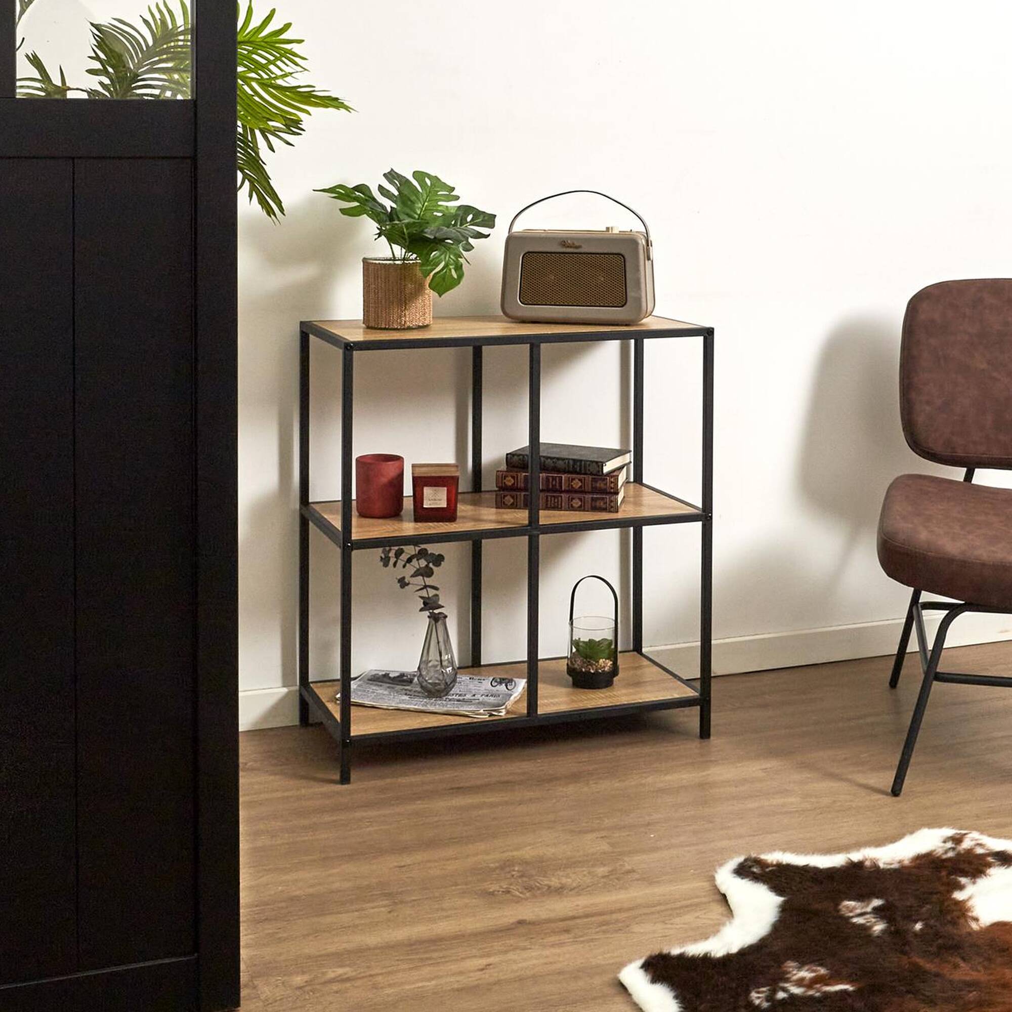Etagère 4 cases style industriel STOCKIES
