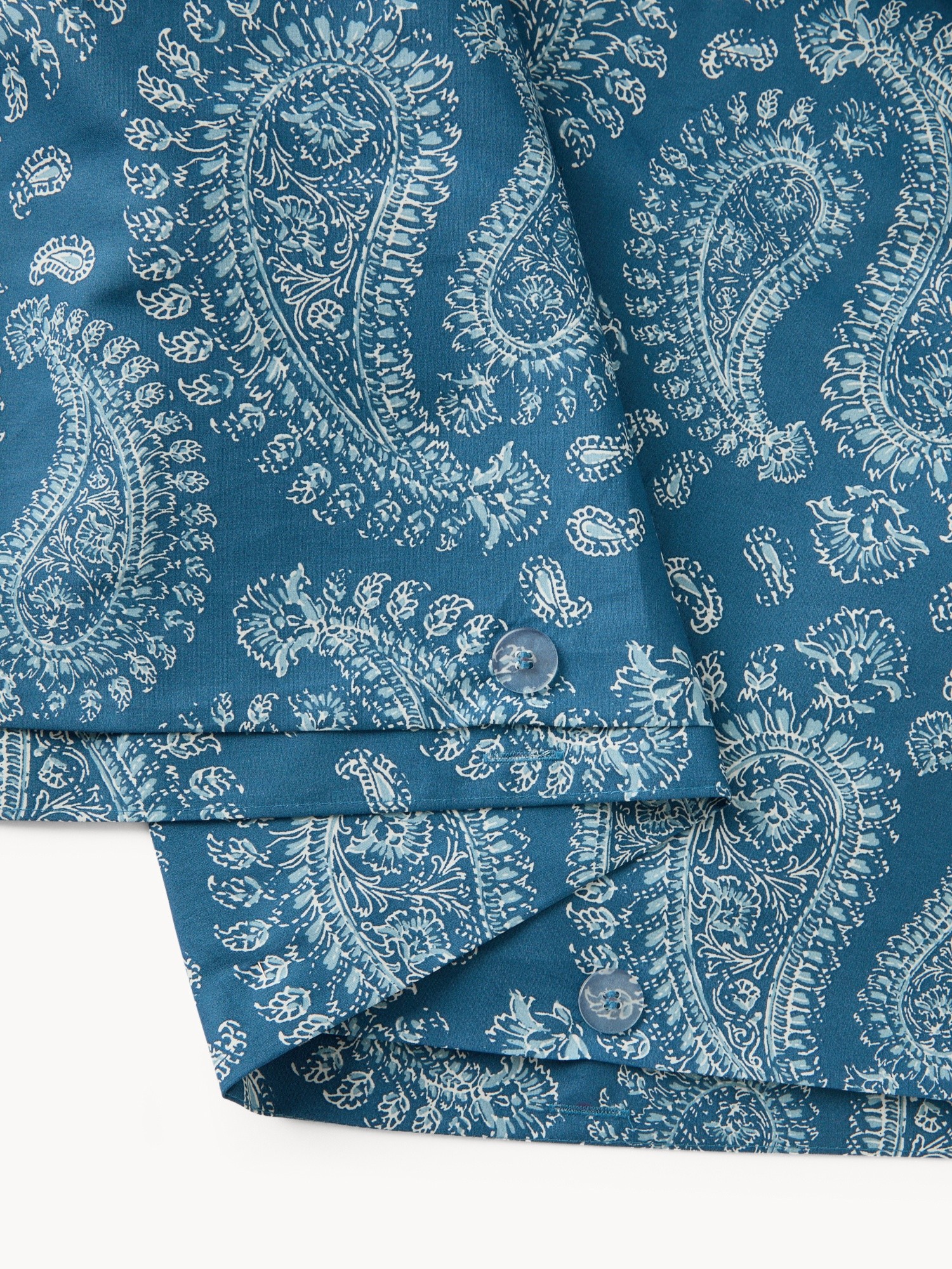 Parure copripiumino in cotone percalle fantasia paisley - Prezzo di lancio