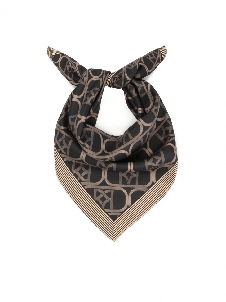 Silk scarf decorated with monograms