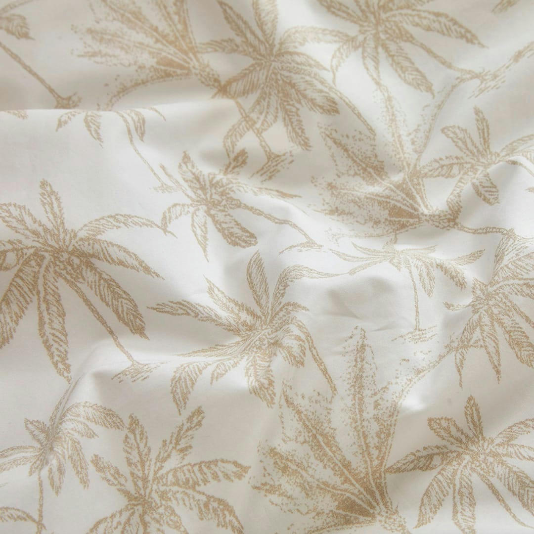 FN GOA ECUME - Housse de couette en percale de coton organic 200x200 cm sable