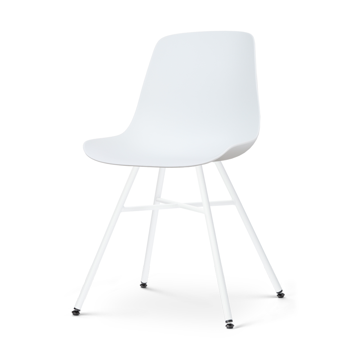Nolon Noa-Pip Eetkamerstoel Wit - Kunststof - Wit Onderstel