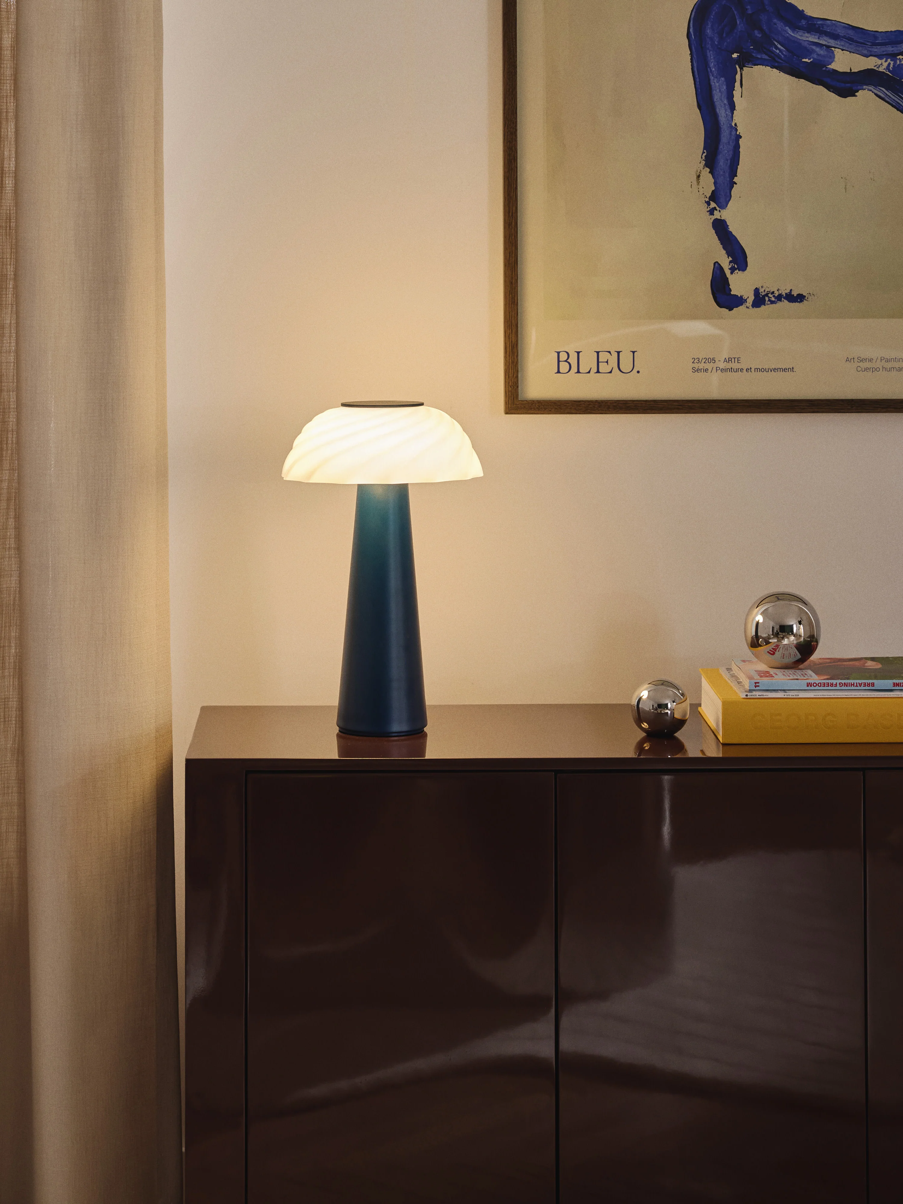 Tischlampe Anya in Blau