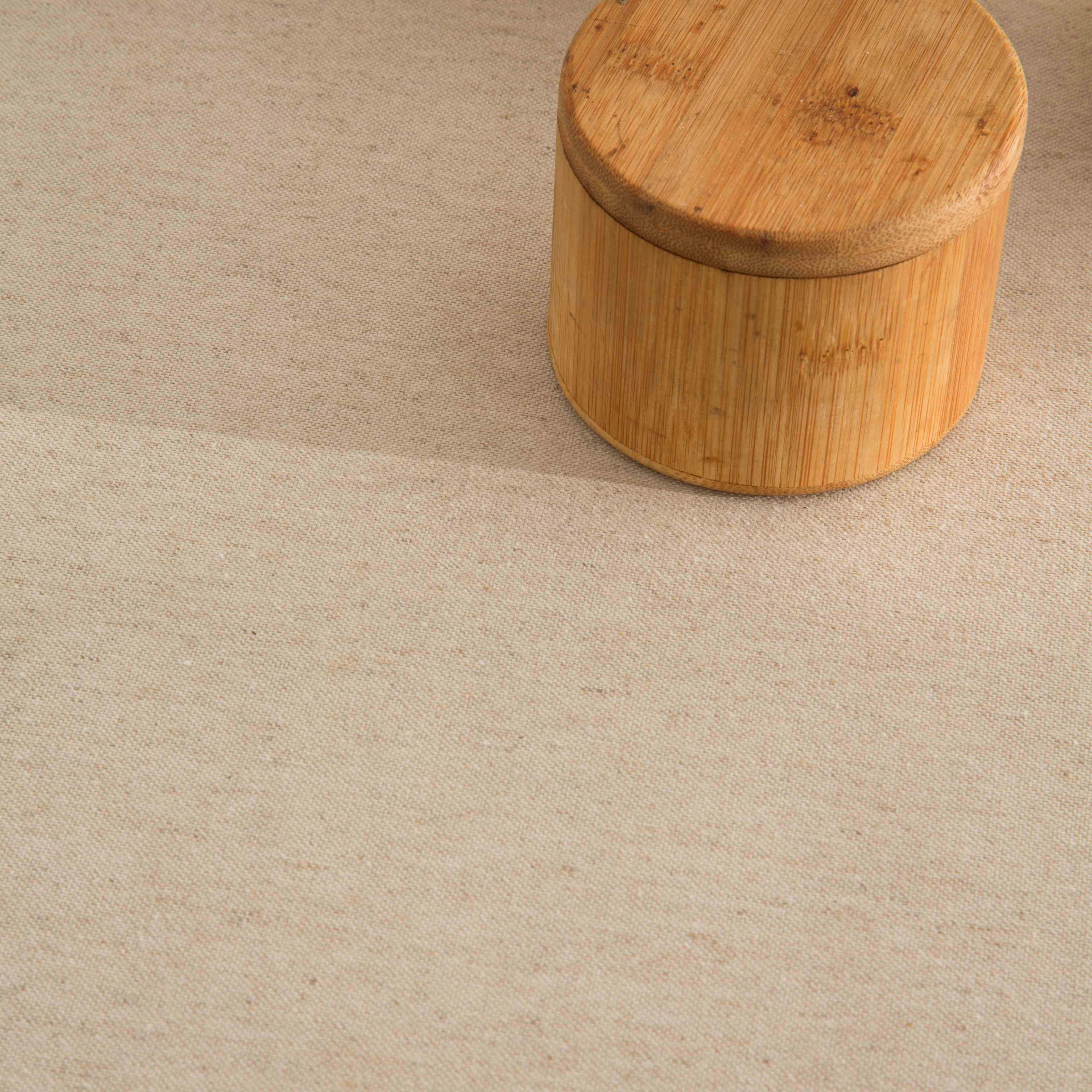 BASIC LINO - Nappe en coton biologique beige avec anti-taches 140x140 cm