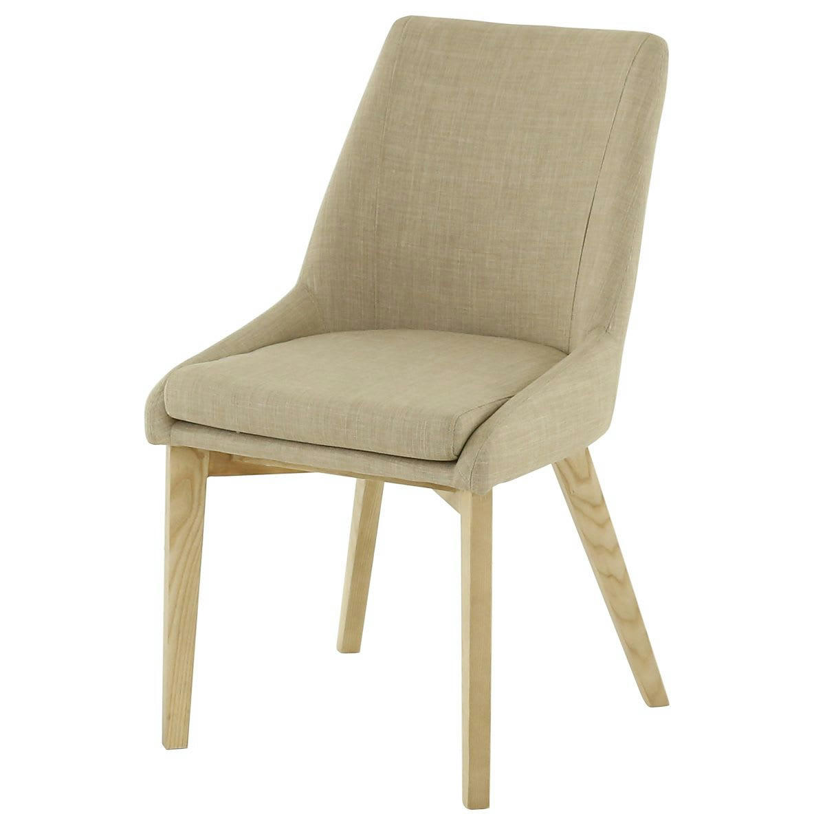 PISTILLE - Chaise de repas tissu beige
