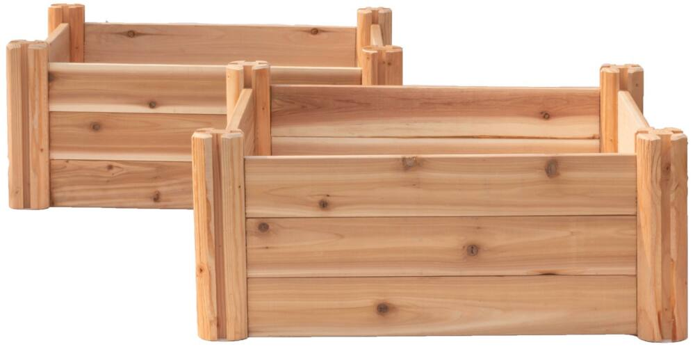 Adwood Outdoor Modular Raised Garden Bed Planter, 48-in x 48-in x 12-in
