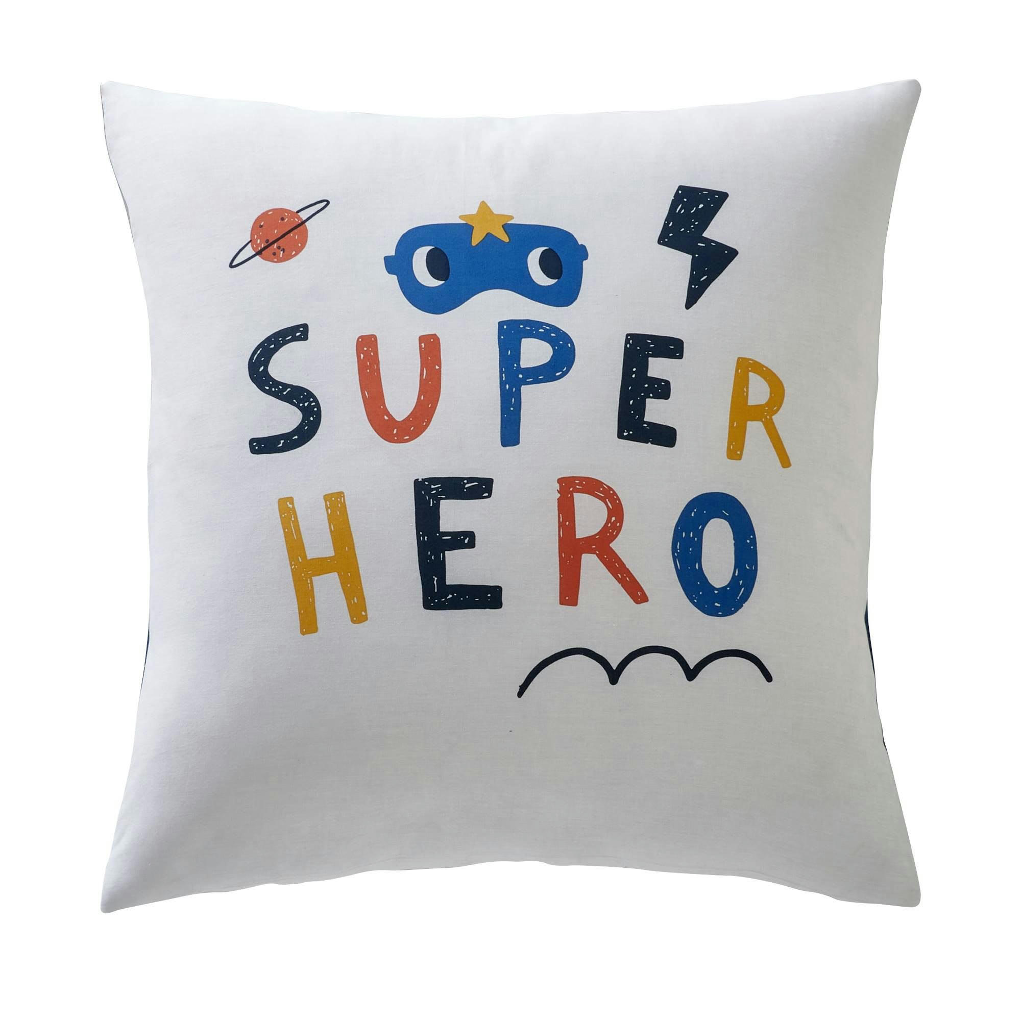 SUPER HEROS - Taie sac 63x63 multicolore en coton