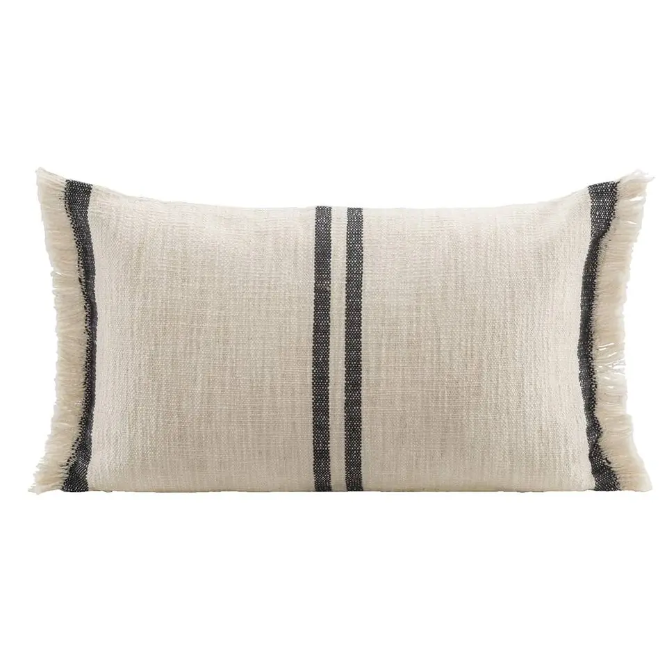 Sierkussen Xavi - off-white/zwart - 30x50 cm