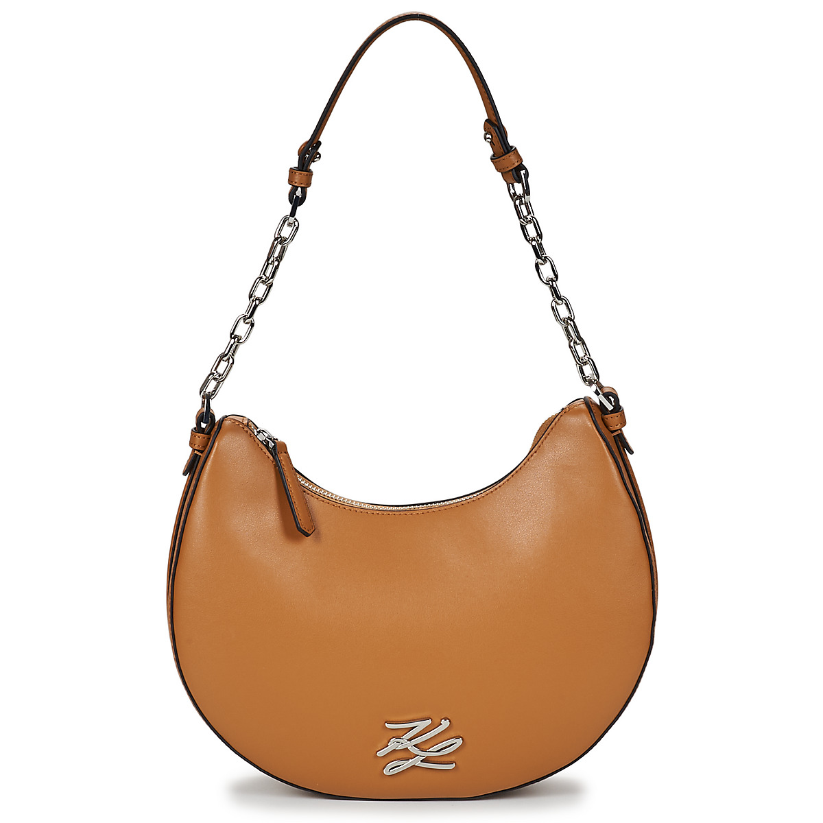 Karl Lagerfeld - K/AUTOGRAPH MOON SHOULDER BAG - Camel