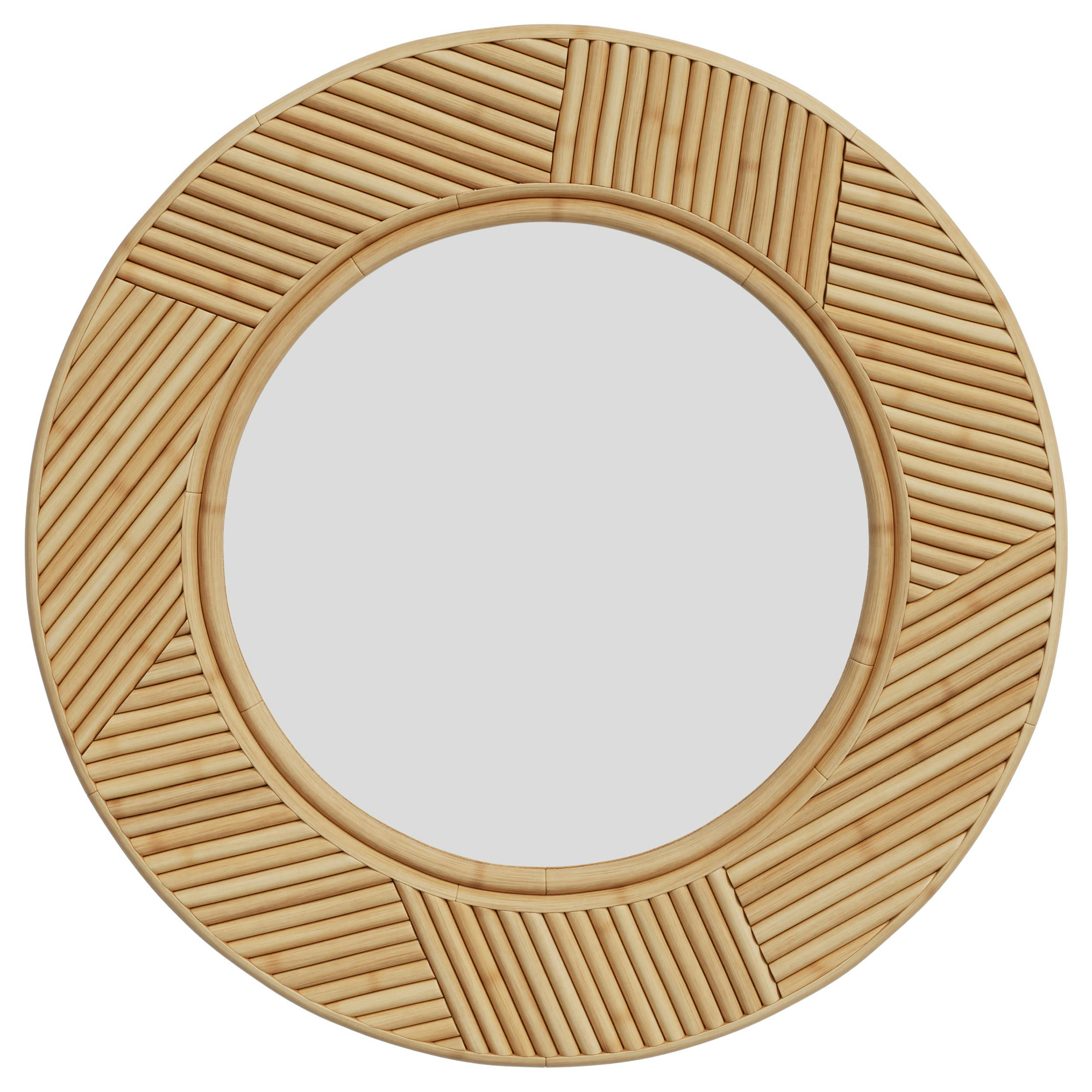 LAPTA - Miroir rond en rotin D40,5 cm