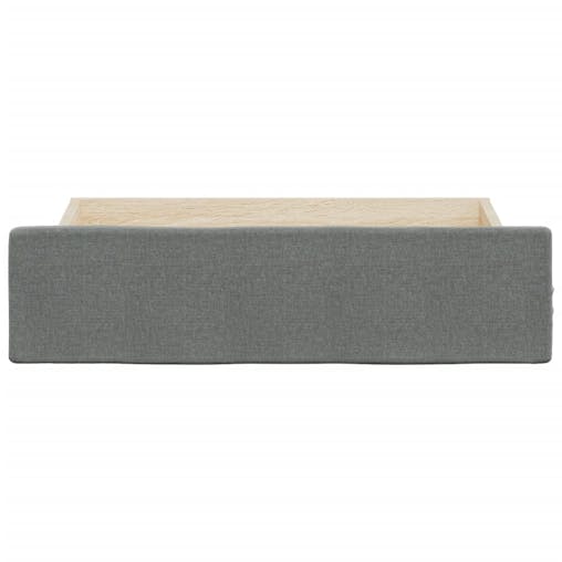 NNEVL Bed Drawers 2 pcs Dark Grey Engineered Wood and Fabric