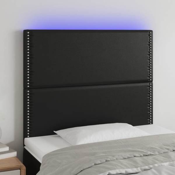 Wezgłowie Czarny 90 x 5 x 118/128 cm Sztuczna skóra vidaXL