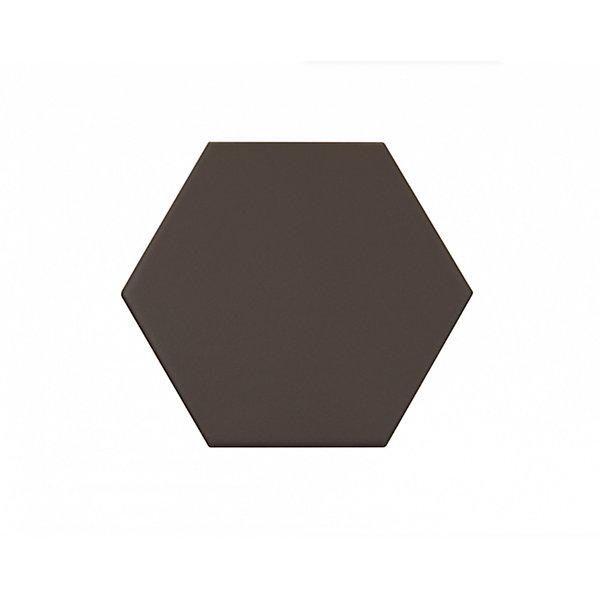 Carrelage sol / mur hexagonal uni marron mate 11,6x10,1 cm KROMATIKA BROWN