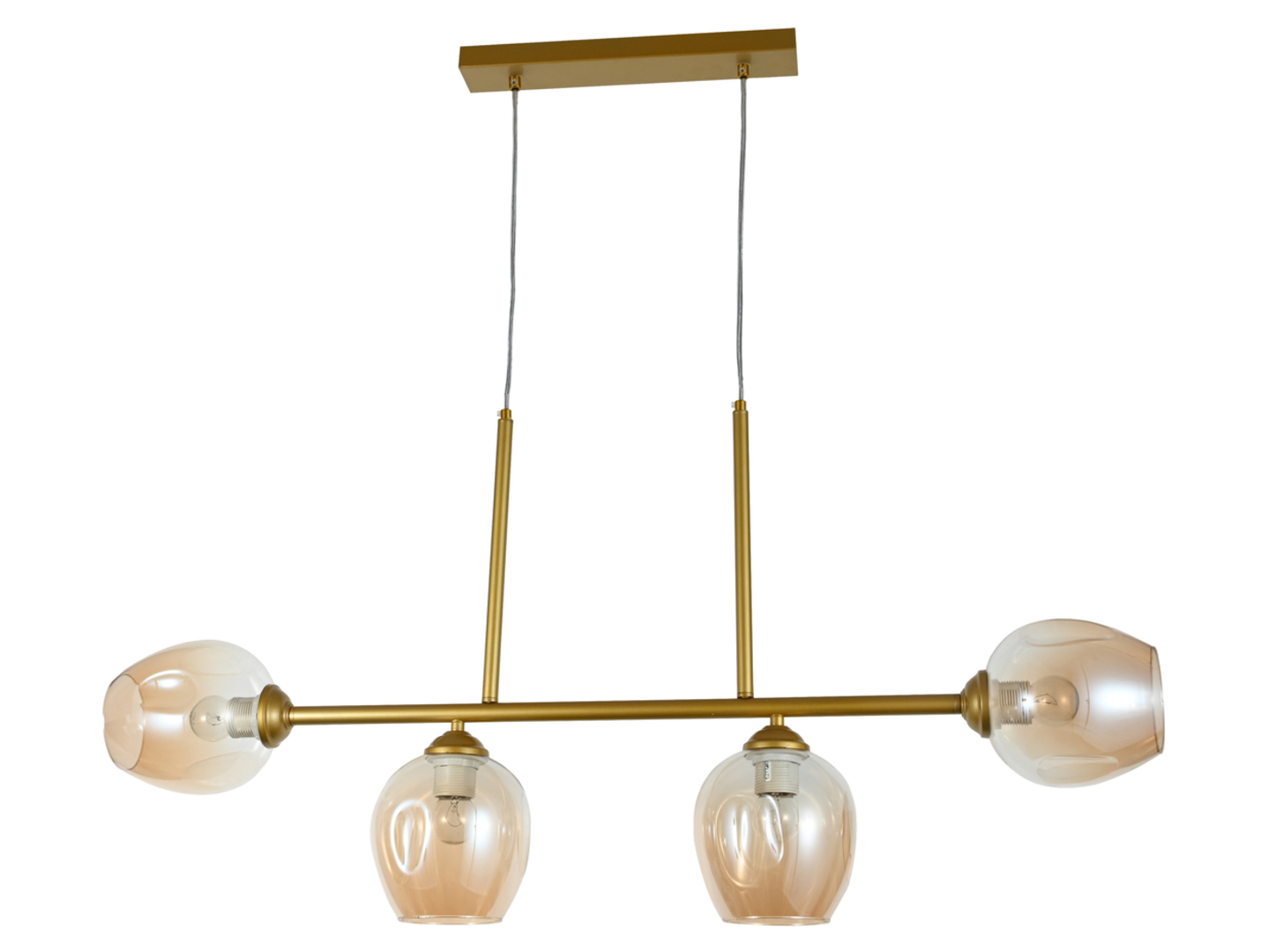 Lampa wisząca Liza 4-punktowa stalowa złota