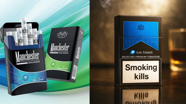 Marlboro vs Manchester menthol cigarettes