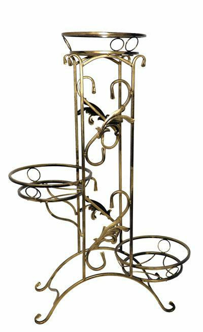 Duży metalowy kwietnik na 3 donice 100 cm loft