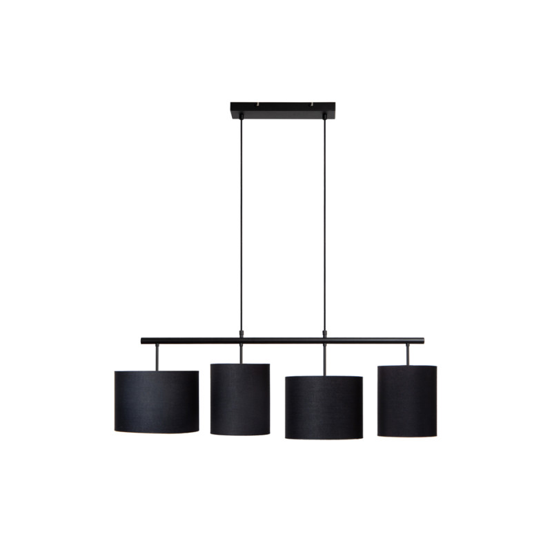Suspension Maya noire E27 4 x 40 W LUCIDE