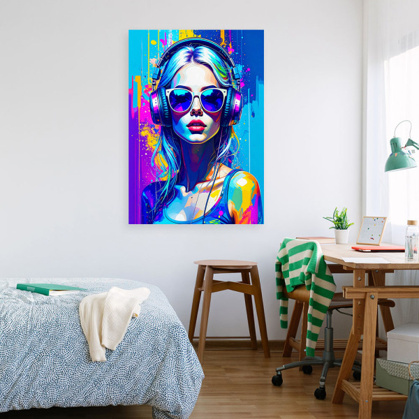 Obraz na płótnie, Abstrakcja Kolorowa Kobieta 20x30
