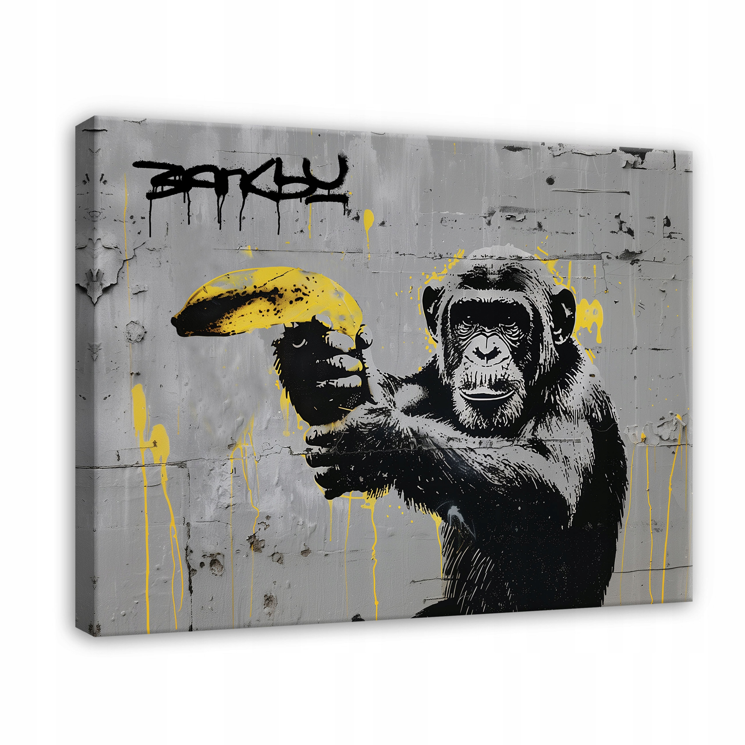 Obraz Banksy Małpa Street Art Graffiti Na Płótnie 60X40
