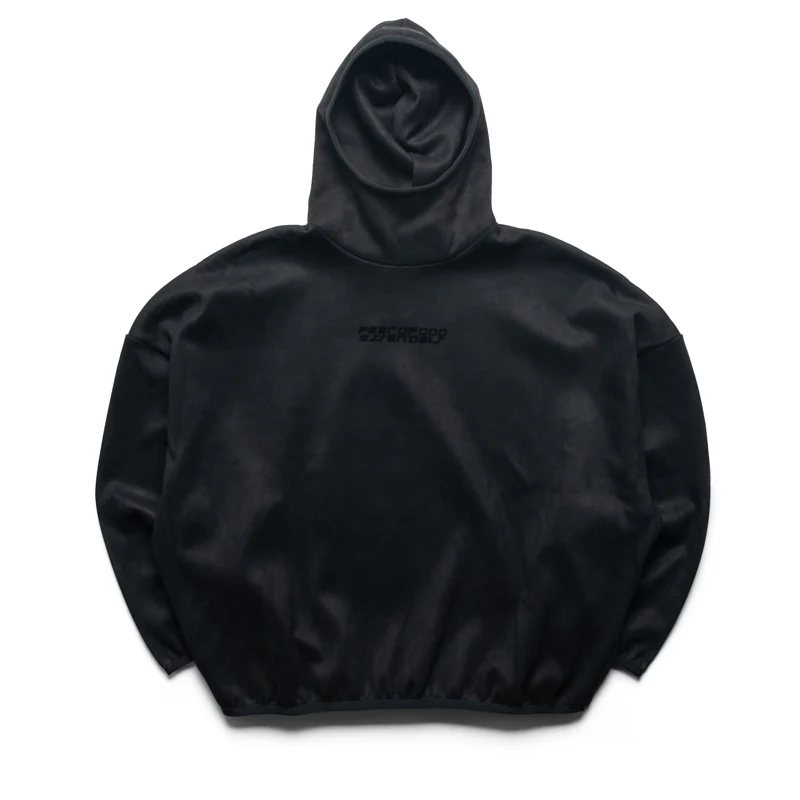 Fear Of God Essentials Suede Fleece Modern Hoodie - Vintage Black