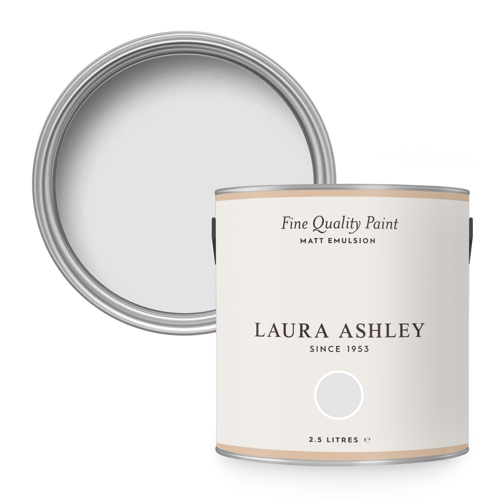 Laura Ashley Muurverf Mat Sugared Grey White 2,5 liter