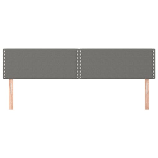 NNEVL Headboards 2 pcs Dark Grey 80x5x78/88 cm Fabric
