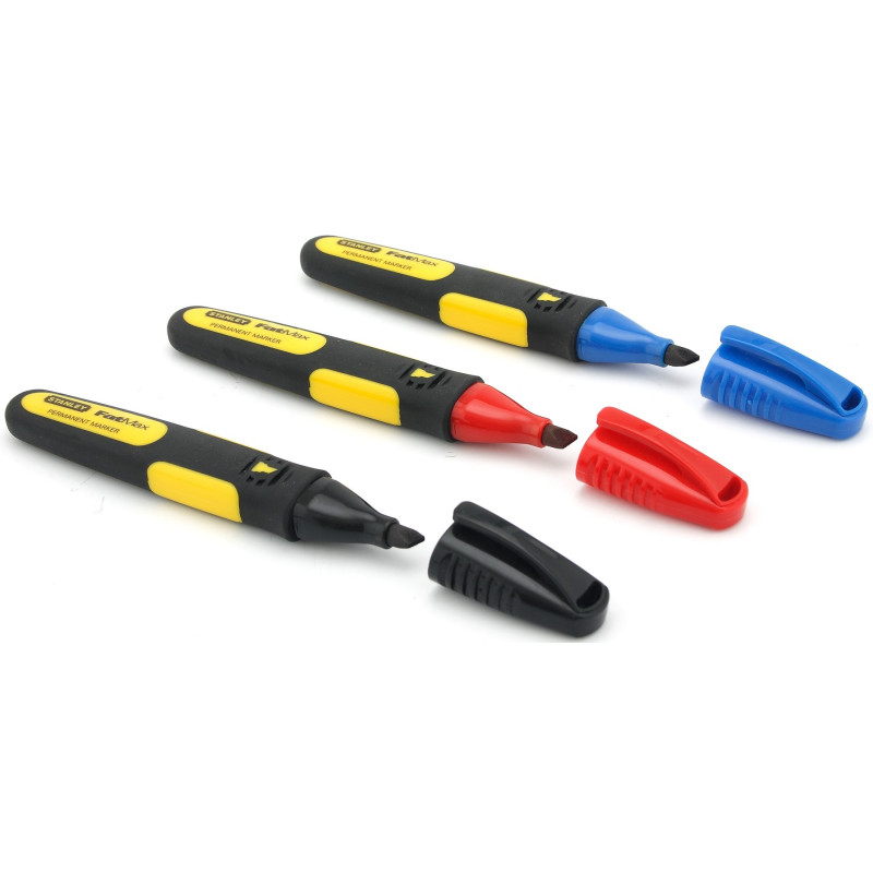 Marqueur rouge, noir et bleu FatMax STANLEY
