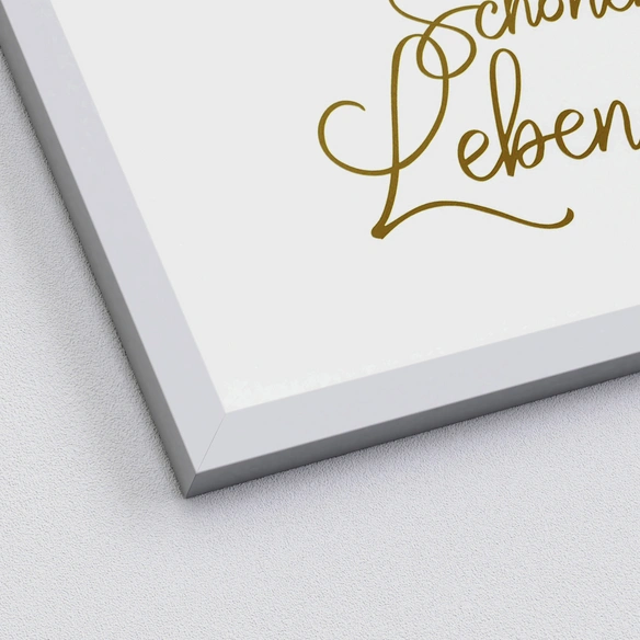 Gerahmtes Bild »Schönes Leben«, Rahmen: Holzwerkstoff, weiß