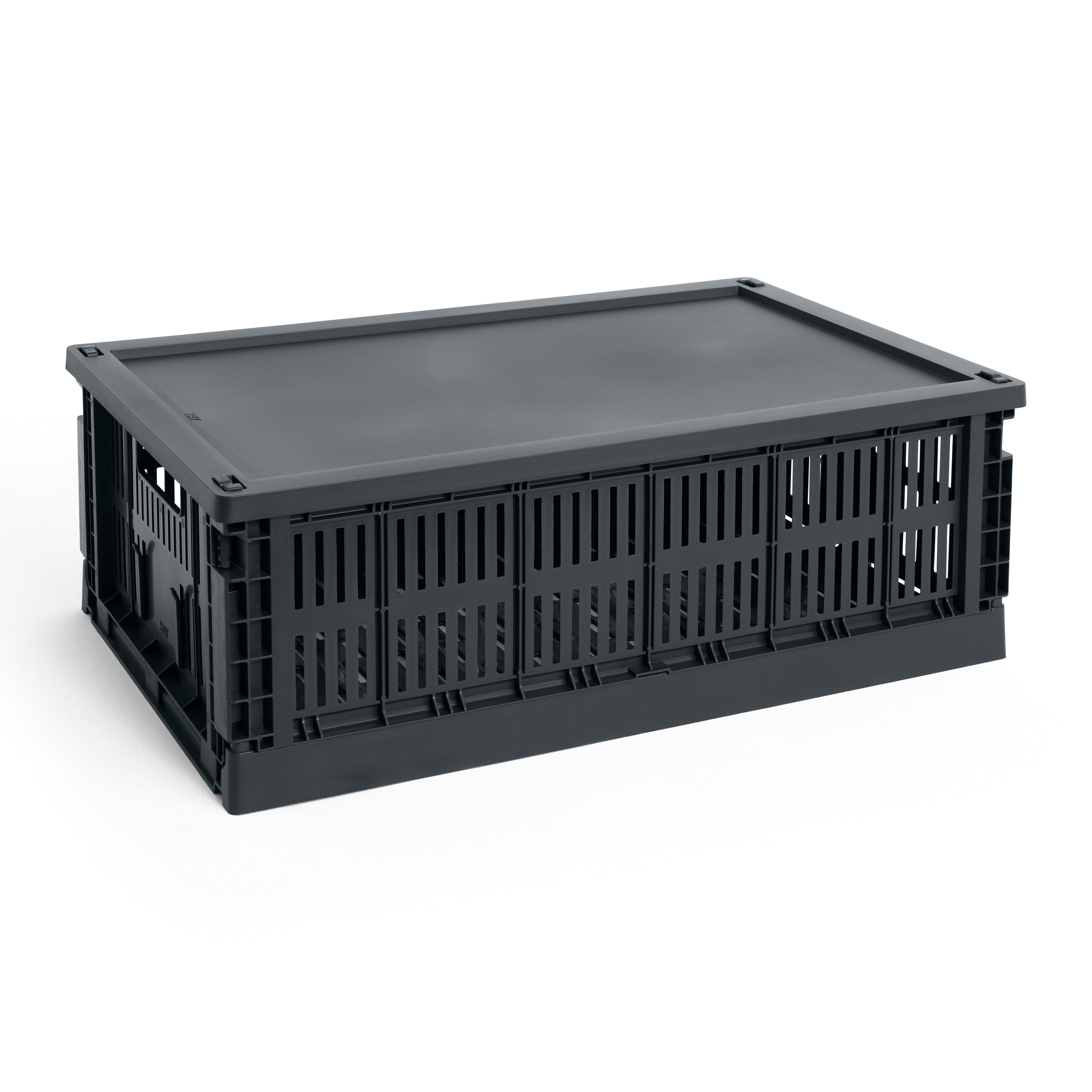 HAY Colour Crates Krat Deksel L - Rechthoekig - Charcoal