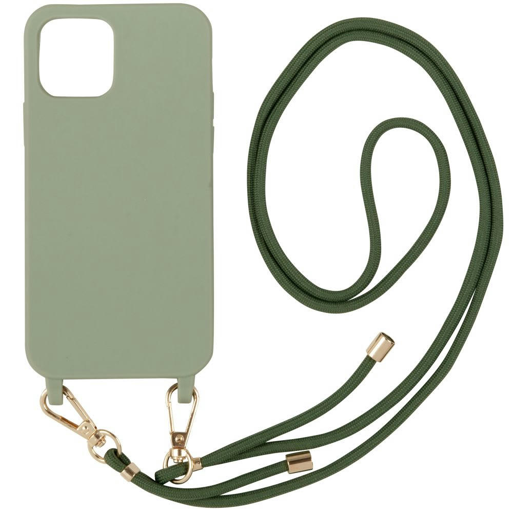 ASWAN - Coque iPhone 12 avec cordon vert d