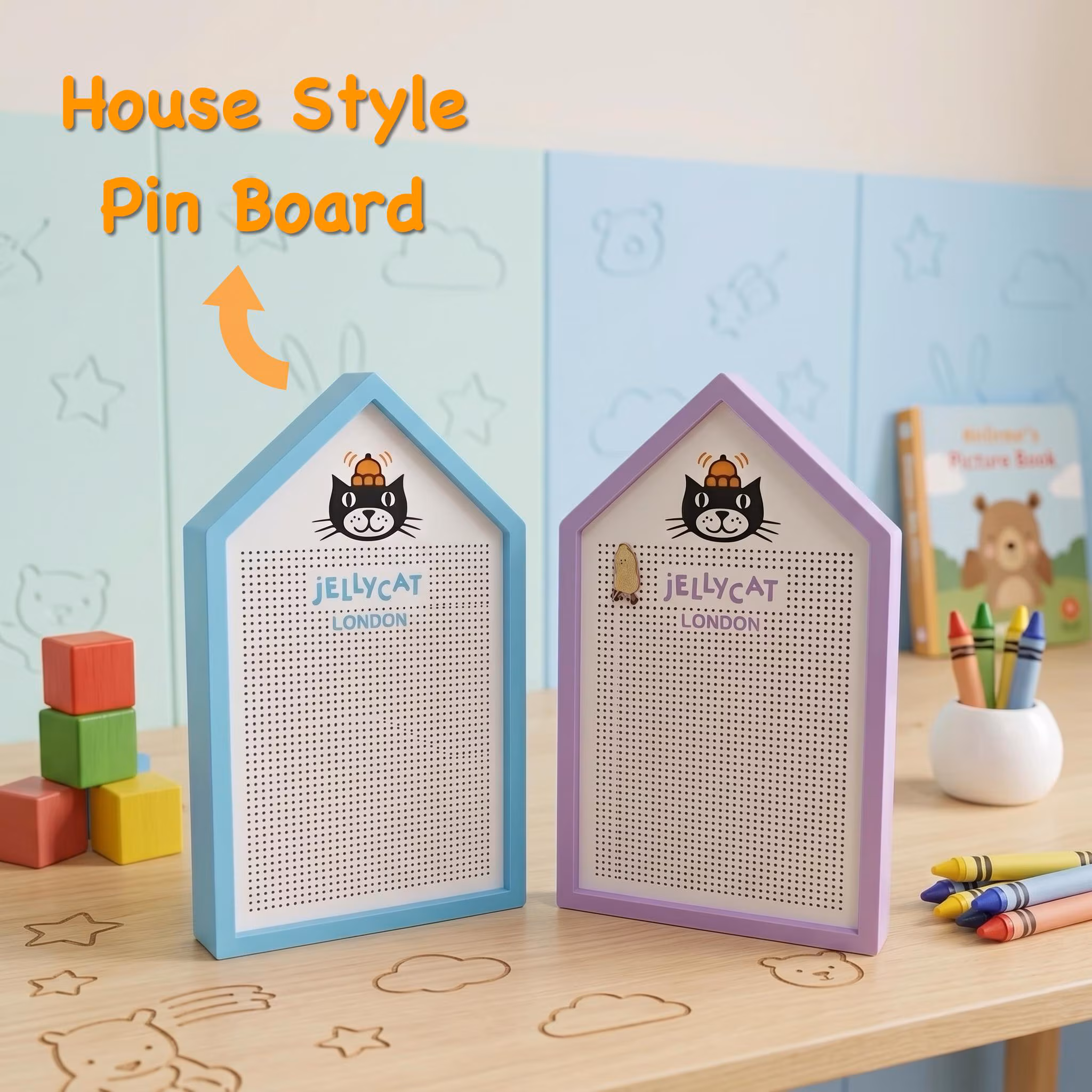 Personalised Jellycat Inspired Pin Board | 35mm Extra-Thick | Pin Badge Display Holder | Kid’s Room Decor