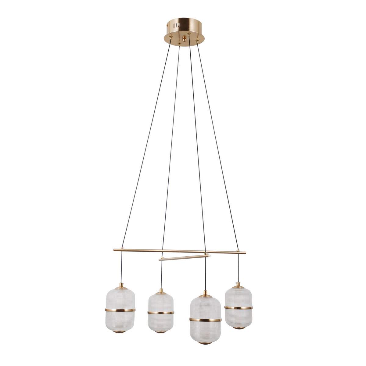 Lampa wisząca ALANI złota LED 4x24W Ciepła biel 1931lm Italux