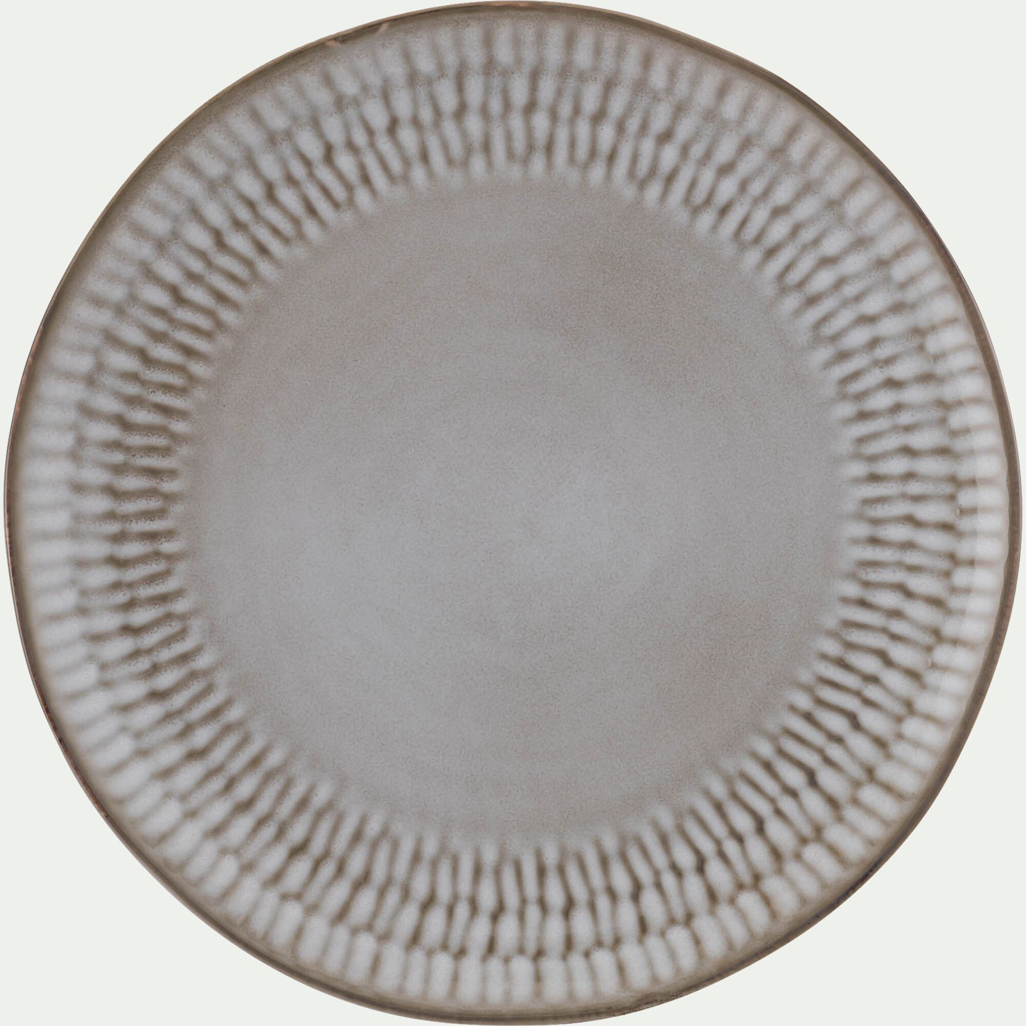 LIAM - Assiette plate en grès D26,6cm - blanc ventoux