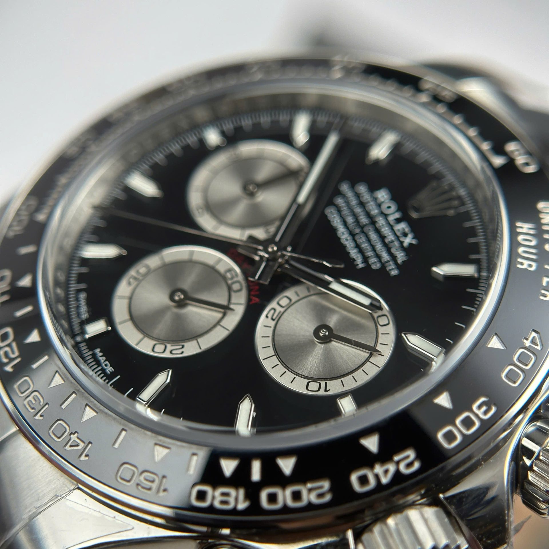 Rolex Daytona 126519L 904L Steel Black Dial 40mm Oysterflex Super Clone
