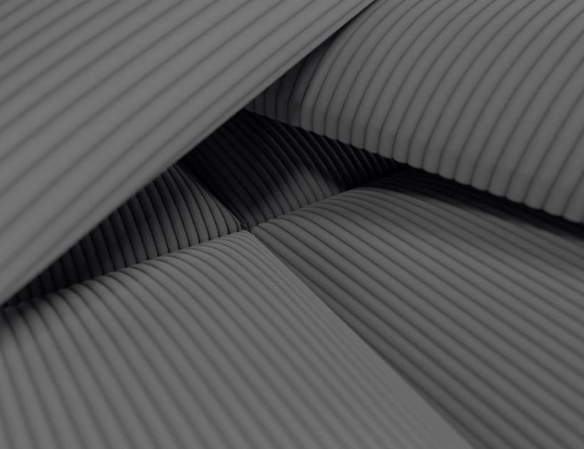 Wandkissen Cord Grau 60x30 cm