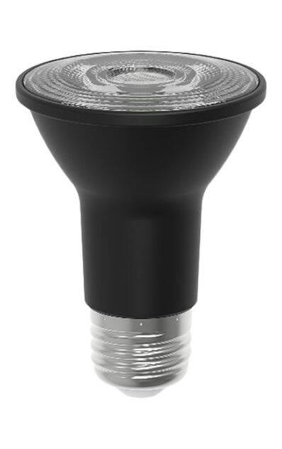 NOMA PAR20 E26 Base Dimmable LED Flood Light Bulb with Matte Black Base, 2700K,  Warm White, 50W