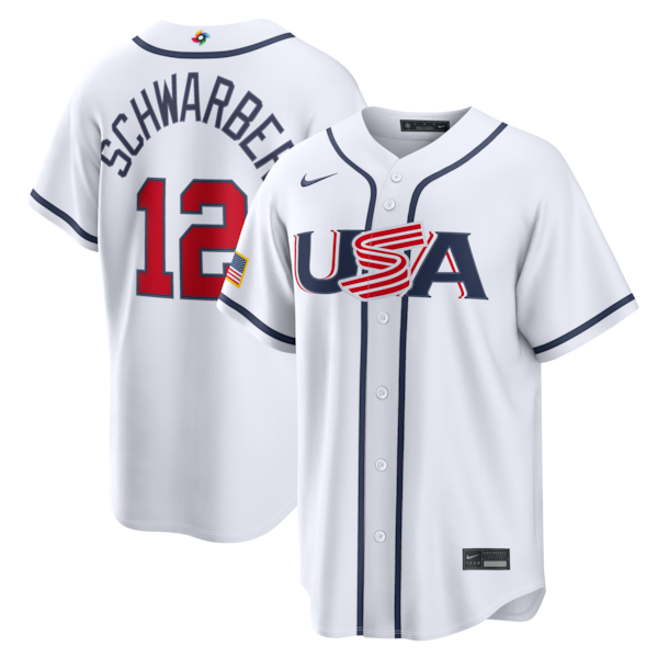 Kyle Schwarber USA Baseball Nike 2026 World Baseball Classic Home Stadium Jersey - White
