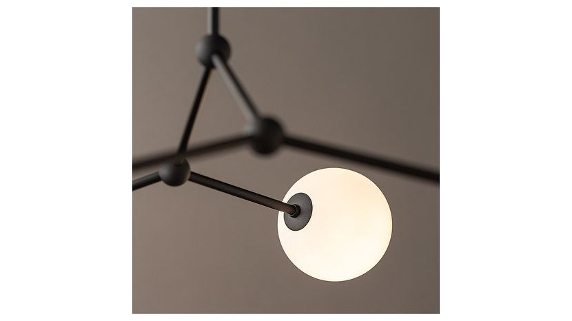 Lampa sufitowa Fairy Black 4-punktowa metalowa czarna